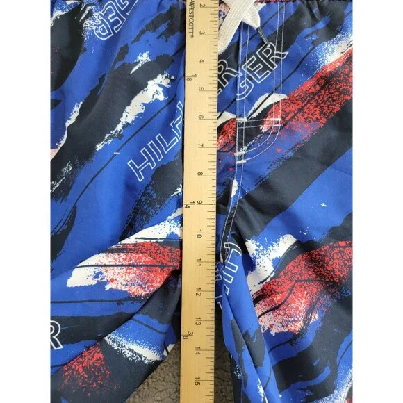 Tommy Hilfiger Wave All Over Print Swim Trunks Big Boys XL 18/20 Surf the Web